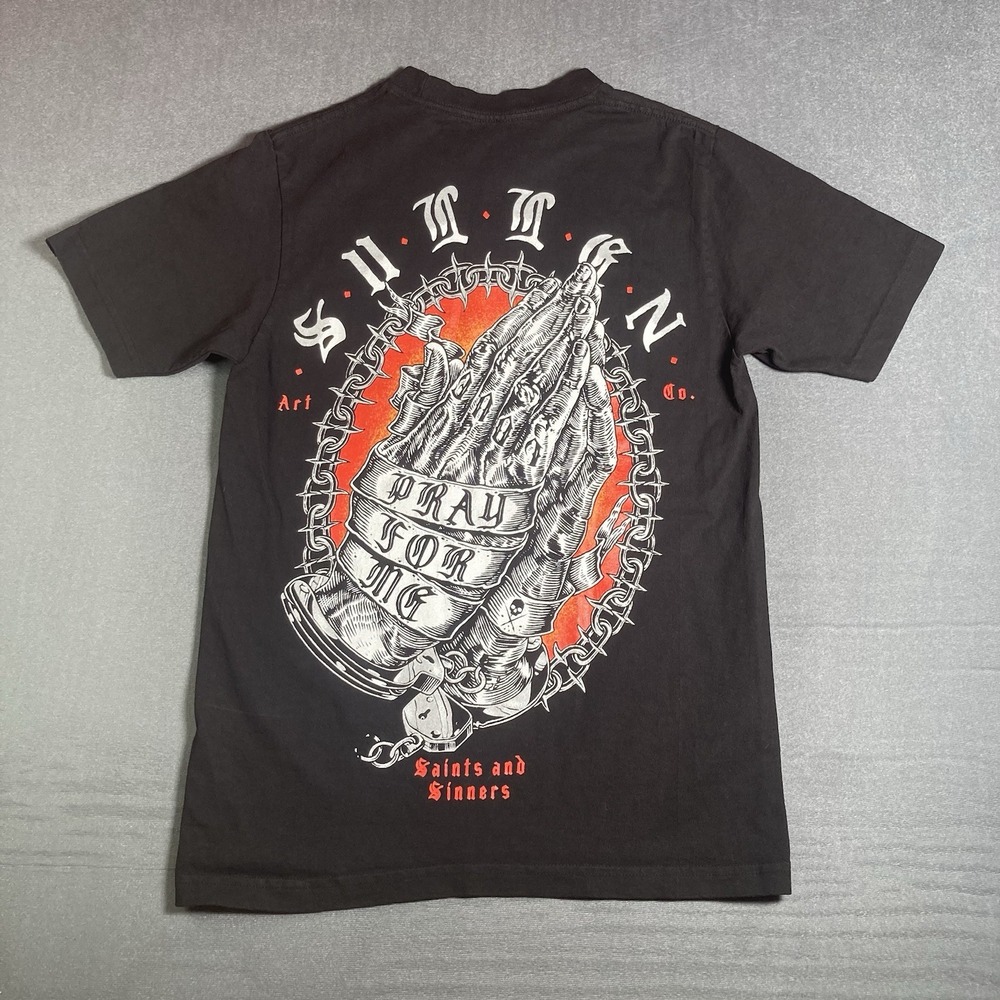 Sullen Pray For Me T-shirt Small Hand Dyed